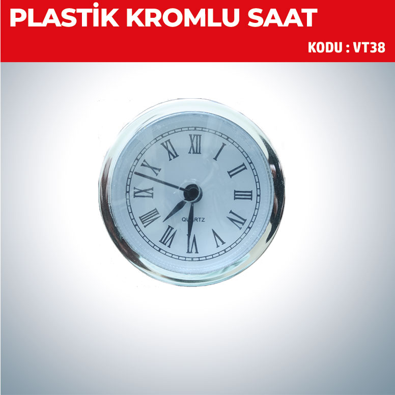 PLASTİK KROMLU SAAT