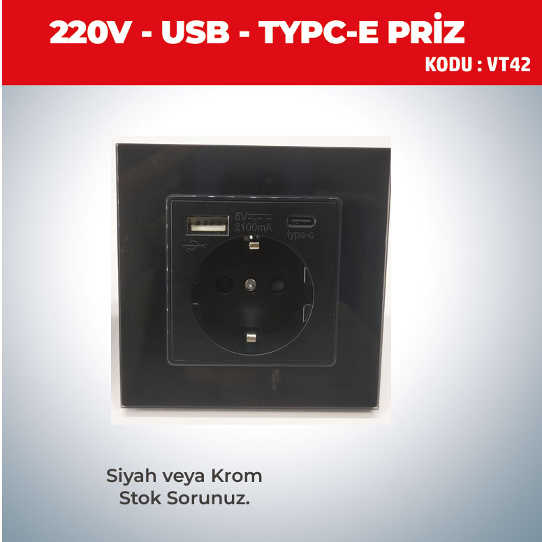 220V TYPE-C PRİZ